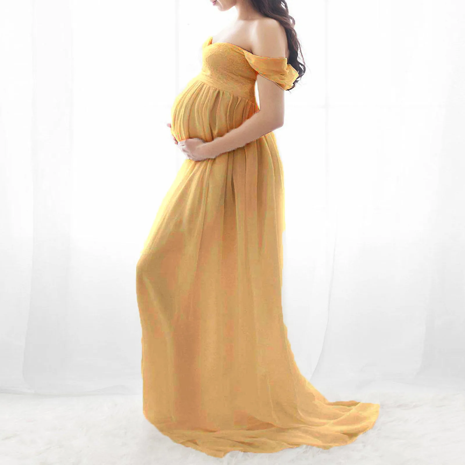 

Long Maternity Photography Props Pregnancy Dress Photography Maternity Dresses For Photo Shoot Pregnant Dress Lace Maxi Gown