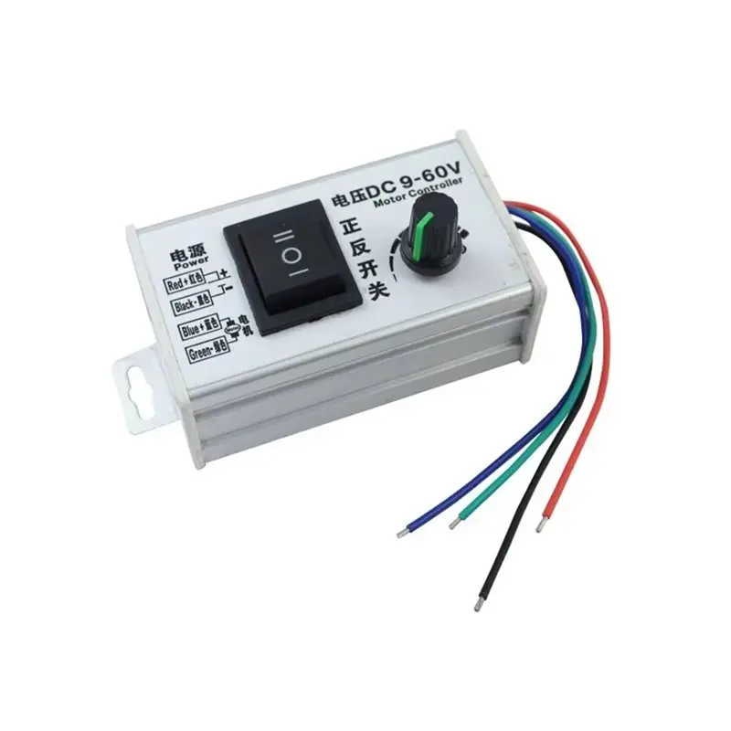 AAAEL-DC 9V-60V PWM DC Motor Speed Controller 20A 1000W Forward Reverse Pause Function Switch For DC 9V-60V 775 795 895 Motors