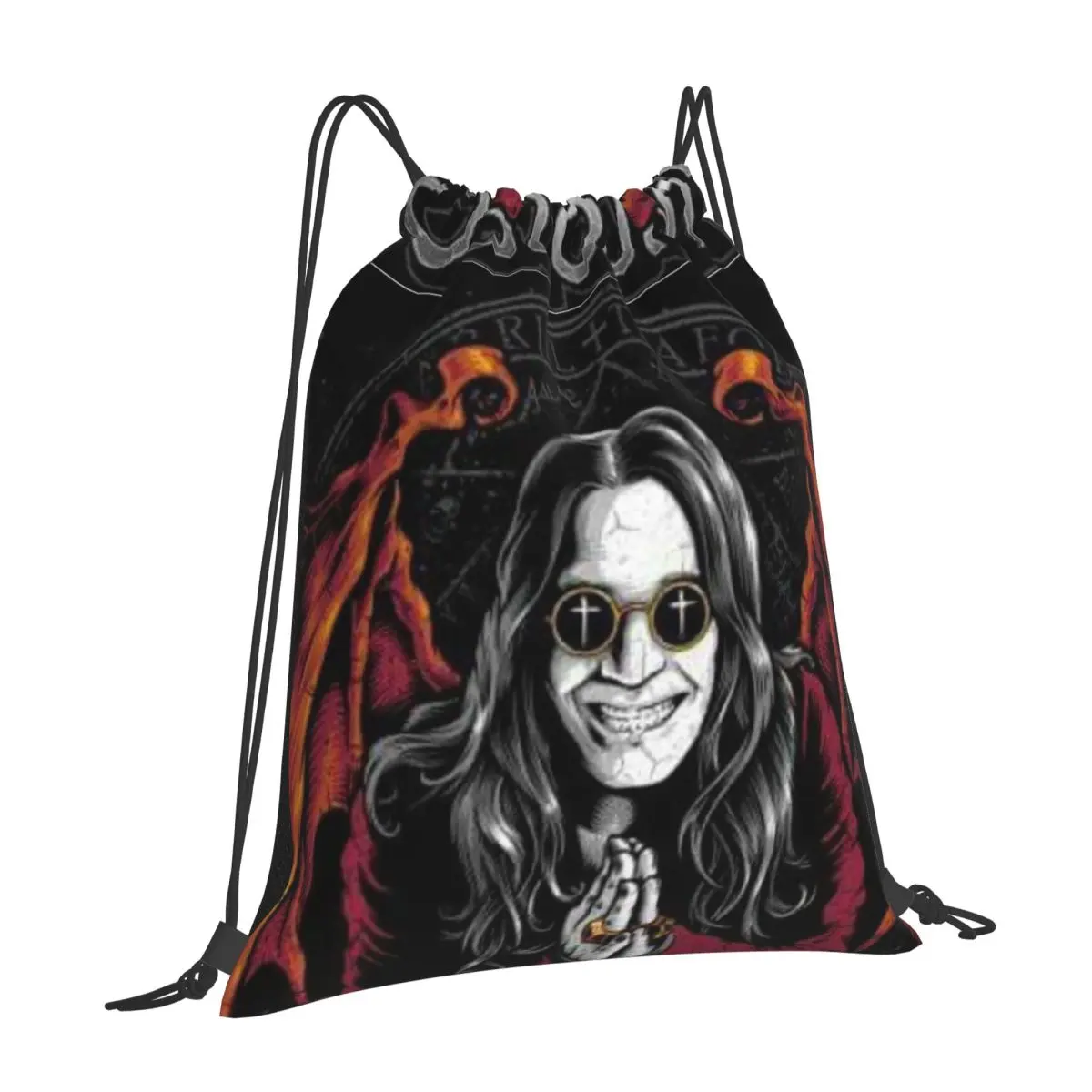 Custom Pattern Logo Drawstring Bag C-Cool-Ozzy-Osbourne Travel Backpack Student Storage Bag School Bag