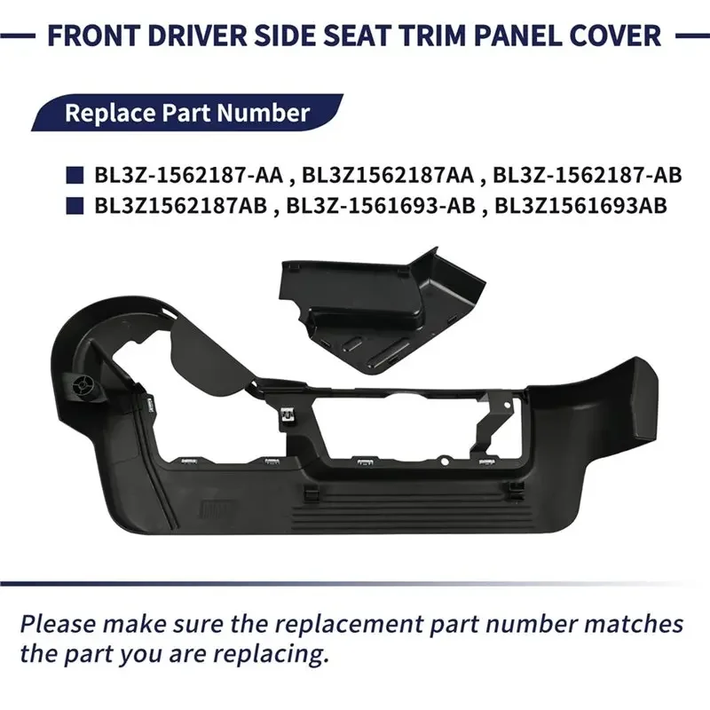 FOR Kit de Cubiertas Bisel Asientos Ford F-150 2009-2014 - Piezas BL3Z-1562187-AB BL3Z-1562187-AA BL3Z-1561693-AB Accesorios 3