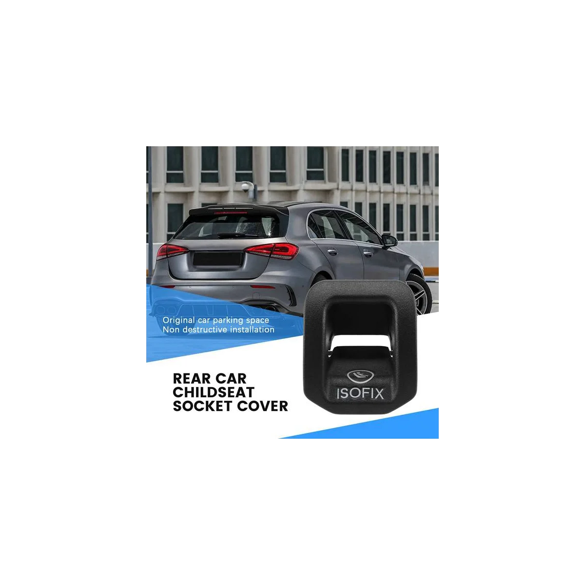 غطاء مفتاح ISOFIX لمقعد السيارة ، أسود ، CLA GLA CLA CLA W156 W177 W176 A1769230100