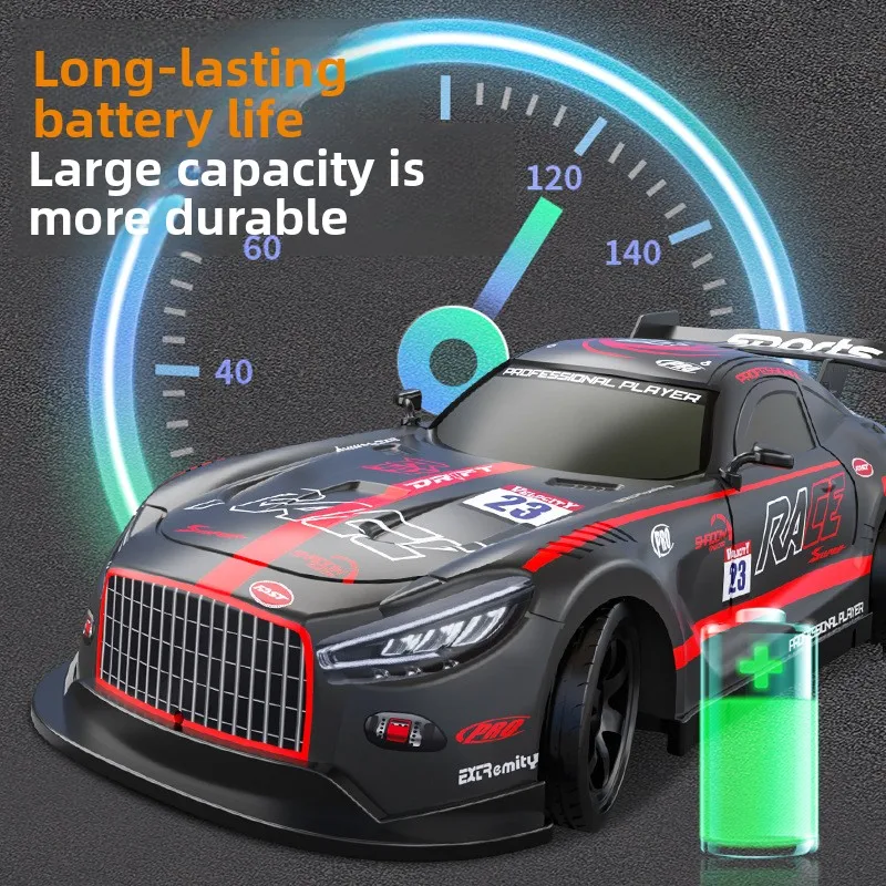 لعبة سيارة رياضية انجراف يتم التحكم فيها عن بعد 2.4G للأولاد - مركبة RC مع أضواء LED واقعية ومؤثرات صوتية ورذاذ خلفي #4