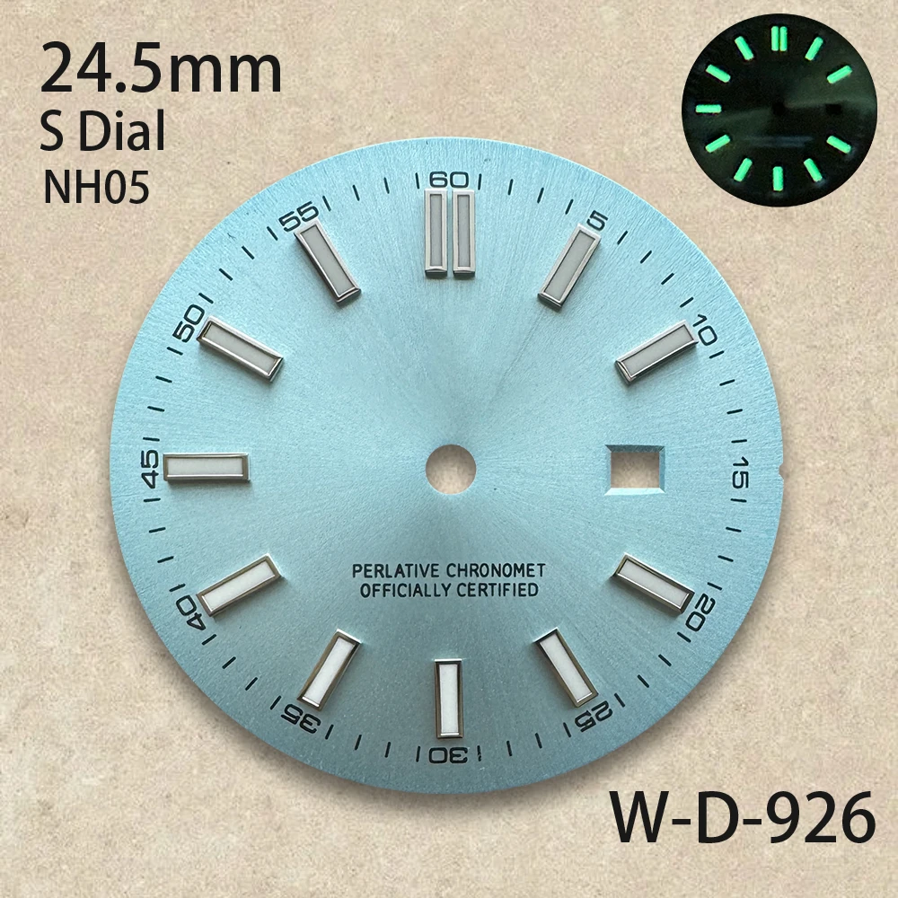 

24.5mm High Quality S Logo NH05 Dial sunray Dial Day just Mod fit NH05 Movement Fit 3 o'clock Crown NH05 Ladies Accessories