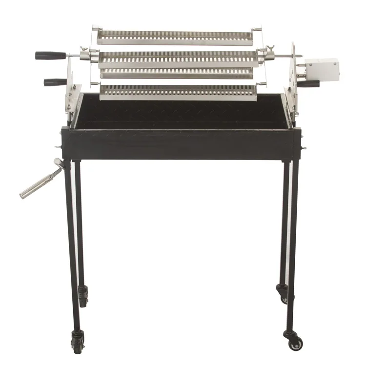 Rotating BBQ Grill Rotisserie Souvla  Charcoal Cyprus Greece Automatic Barbecue Grill