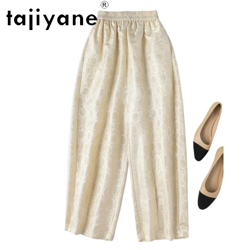 

TAJIYANE 100% Mulberry Silk Pants Women Casual Baggy Pants Top Quality 30 MM Summer Harem Trousers 2025 Woman Clothing Pantalons