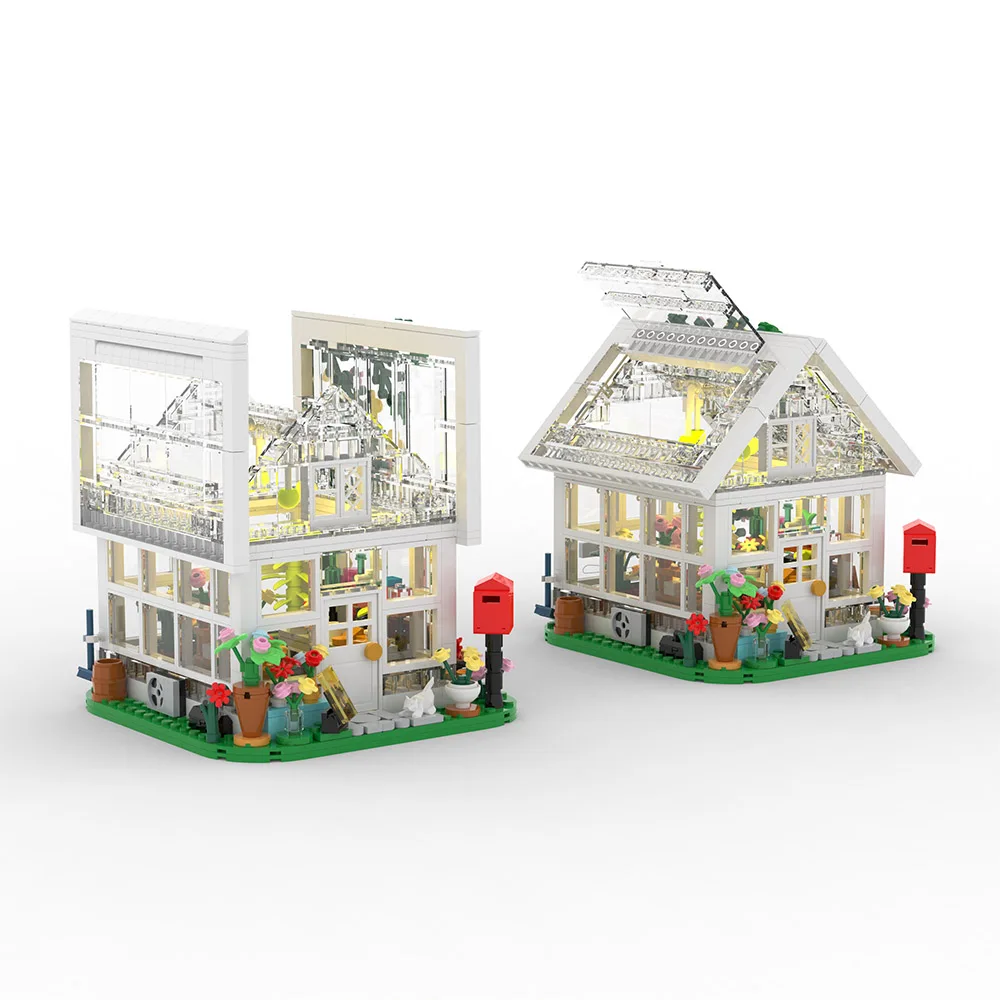 Flower House Building Set Compatible with Lego Flower Friends House Warmth Architecture Brick Model Toy Girls Valentine\'s Gift