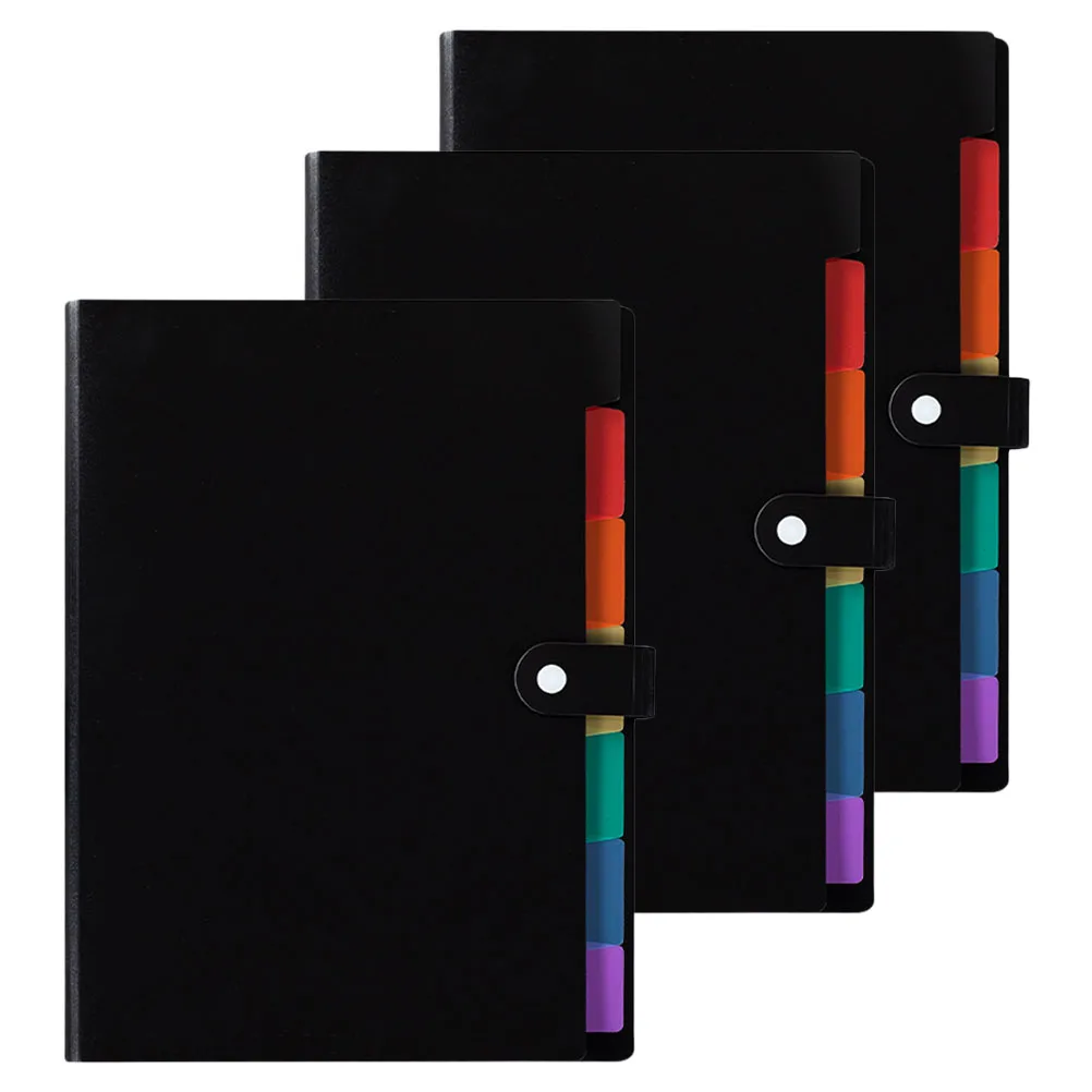 

7 Pieces File Folders PP Expanding Document Paper Document Holder Organizer Portable Storage Packet Large Capacity