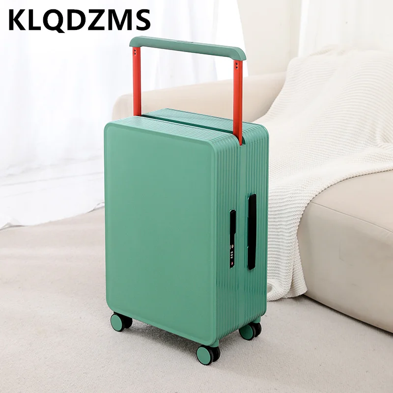 

KLQDZMS 24Inch Luggage Travel Bag Trolley Case 20" Rugged Boarding Case ABS+PC with Wheels Password Box Men's Cabin Suitcase