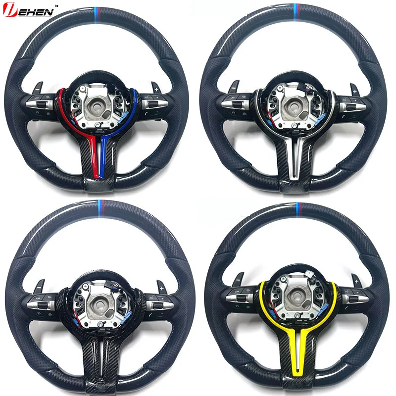 Fit For F01 F02 F80 F82 F87  F20 F30 F32 F33 F34 F10 F15 F16 F25 F26 F07  Car Accessories Customized Carbon Fiber Steering Wheel