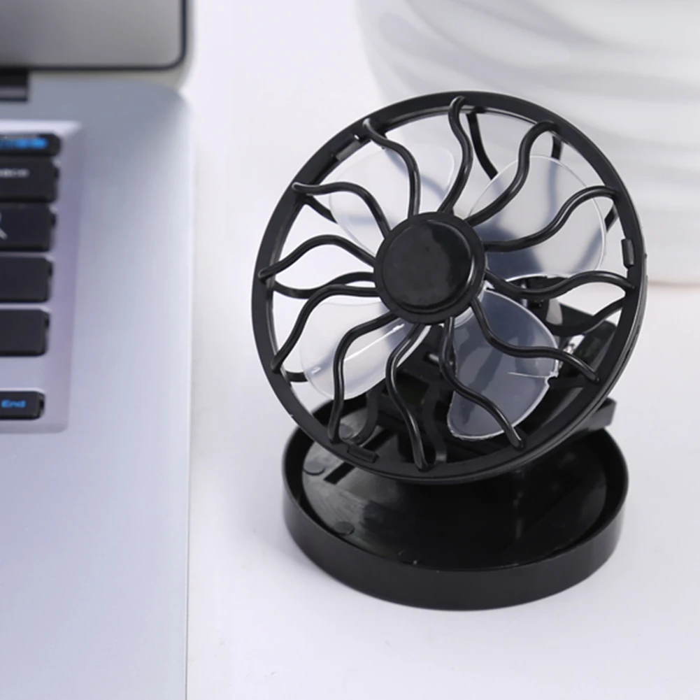 Clip-on Solar Powered Fan Sun Energy Panel Cooling Fan Portable Summer Air Cooler for Traveling Fishing Climbing view 2