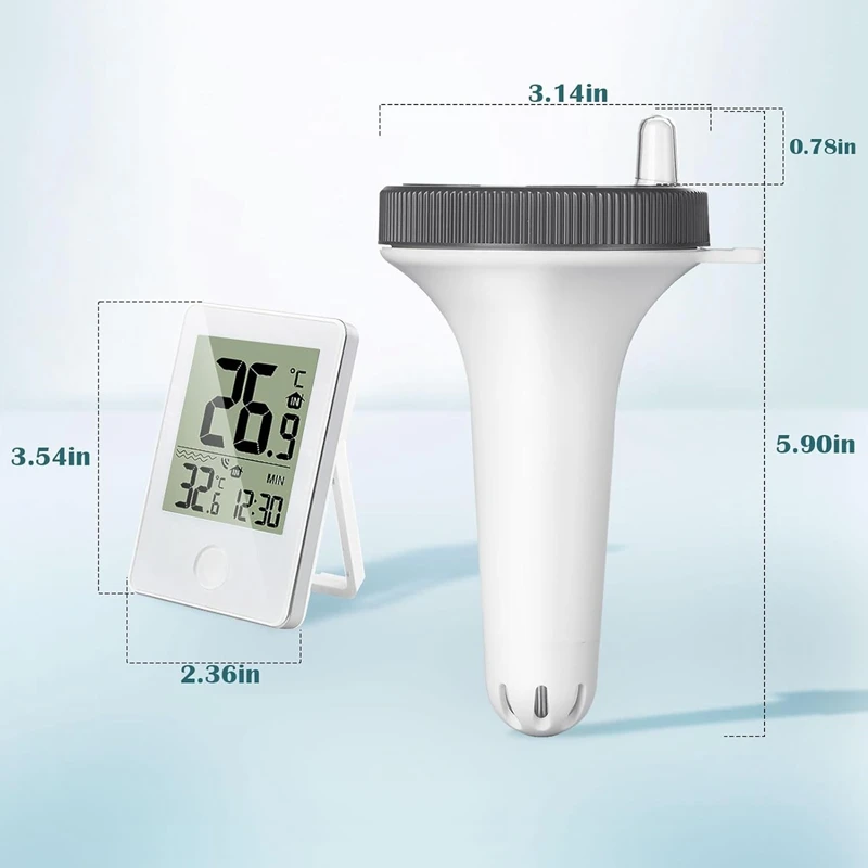 Schwimmbad thermometer schwimmend leicht lesbar, digitales Pool thermometer für Schwimmbäder, Whirlpools, kleine Teiche, Aquarien langlebig