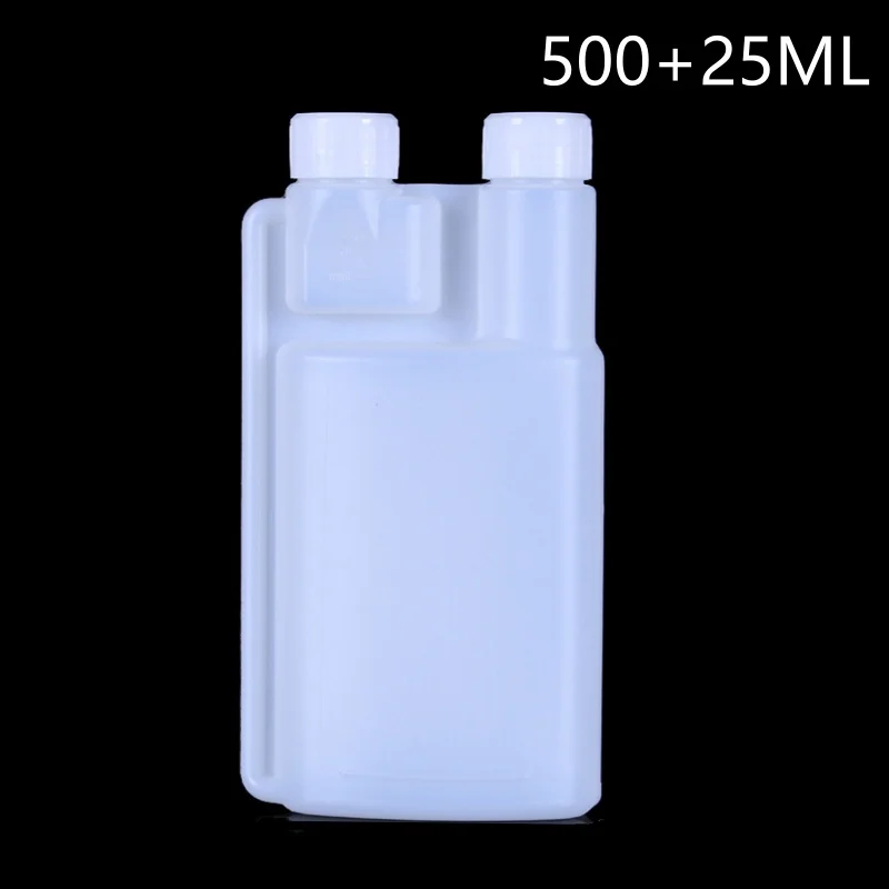 500+25ml HDPE Graduated Storage Bottles with Leak-Proof Lids Clear Markings for Shampoo Soap Cleaner Refill Household Liquids