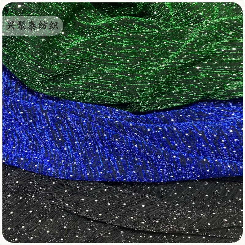 

Meteor shower hot fabric shiny elastic knitted gold and silver threads fashionable tops dresses fashion toys shoes materials