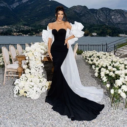 Thinyfull 2025 Sexy Mermaid Prom Evening Dresses Black Sweetheart Long Night Dress With Shawl Formal Cocktail Party Prom Gowns