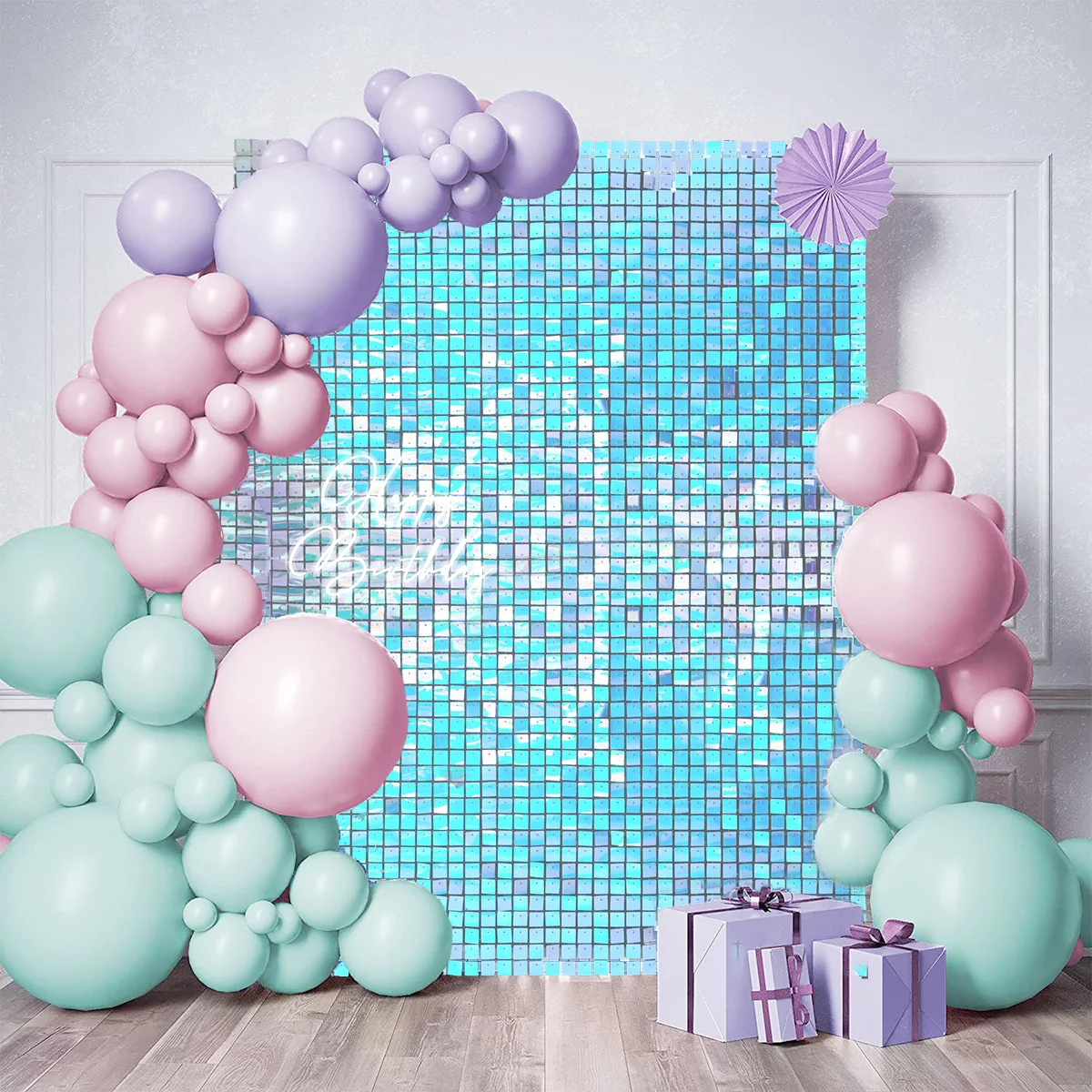 Square Sequin Backdrop Curtain Party Wall Decor Baby Shower Wedding Party Backdrop Birthday Sequin Glitter Background Curtain