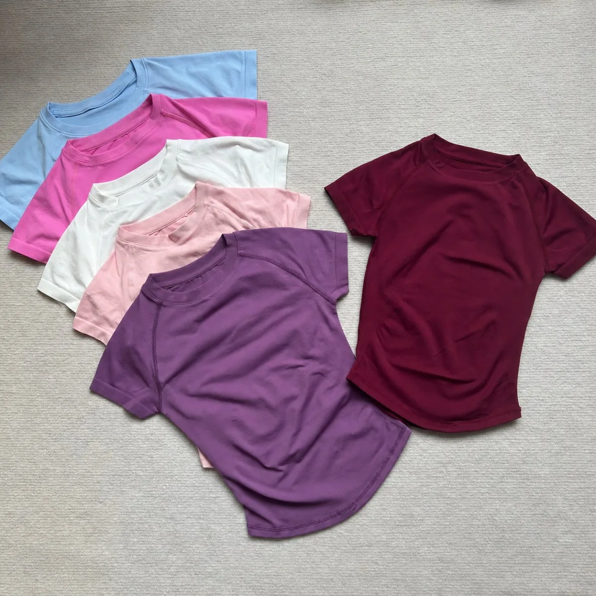 Women's Yoga Set with Shorts Short Sleeve Padded Crop Top High Stretch Two Piece Activewear for Gym Fitness Running Cycling Wear