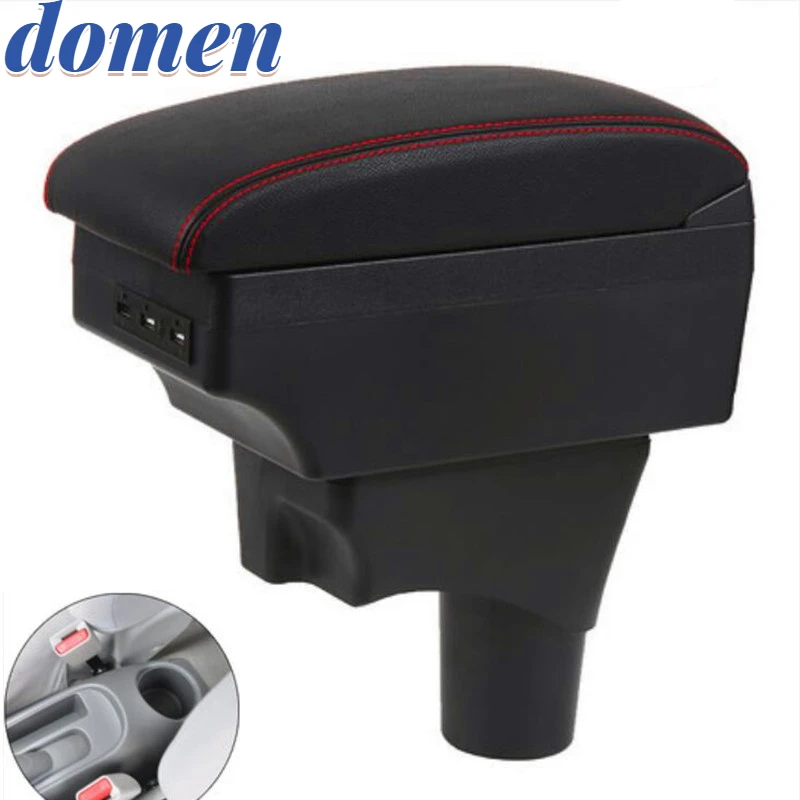 

For Nissan Sunny Versa armrest box USB Charging Double layer accessories For Nissan March Micra K13 MK4 IV Car Armrest