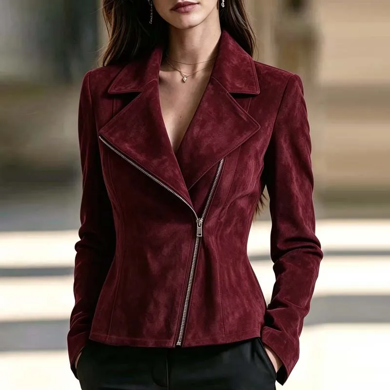 Jaqueta Feminina Women Jackets Fashion Solid Long Sleeve Women Jacket Notched Collar Short Jacket Coat Women Outerwears Q7254