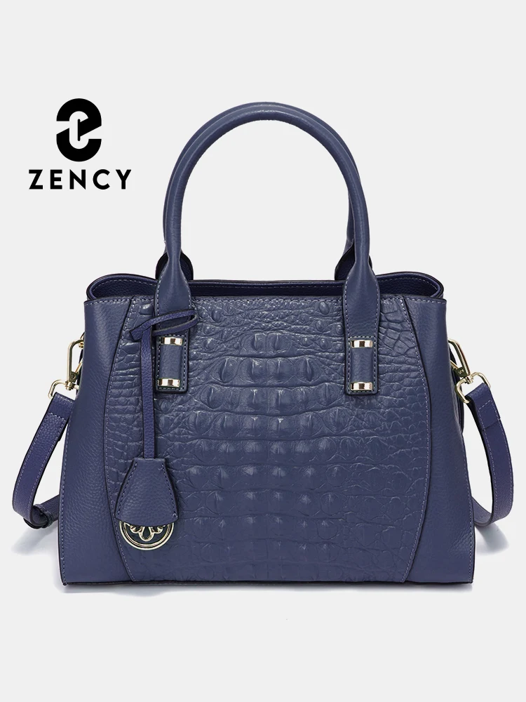 

Zency Stylish Ladies Handbags Alligator Real Leather Top-handle Bag For Women Luxury Designer Winter Crossbody Bag Tote Bag