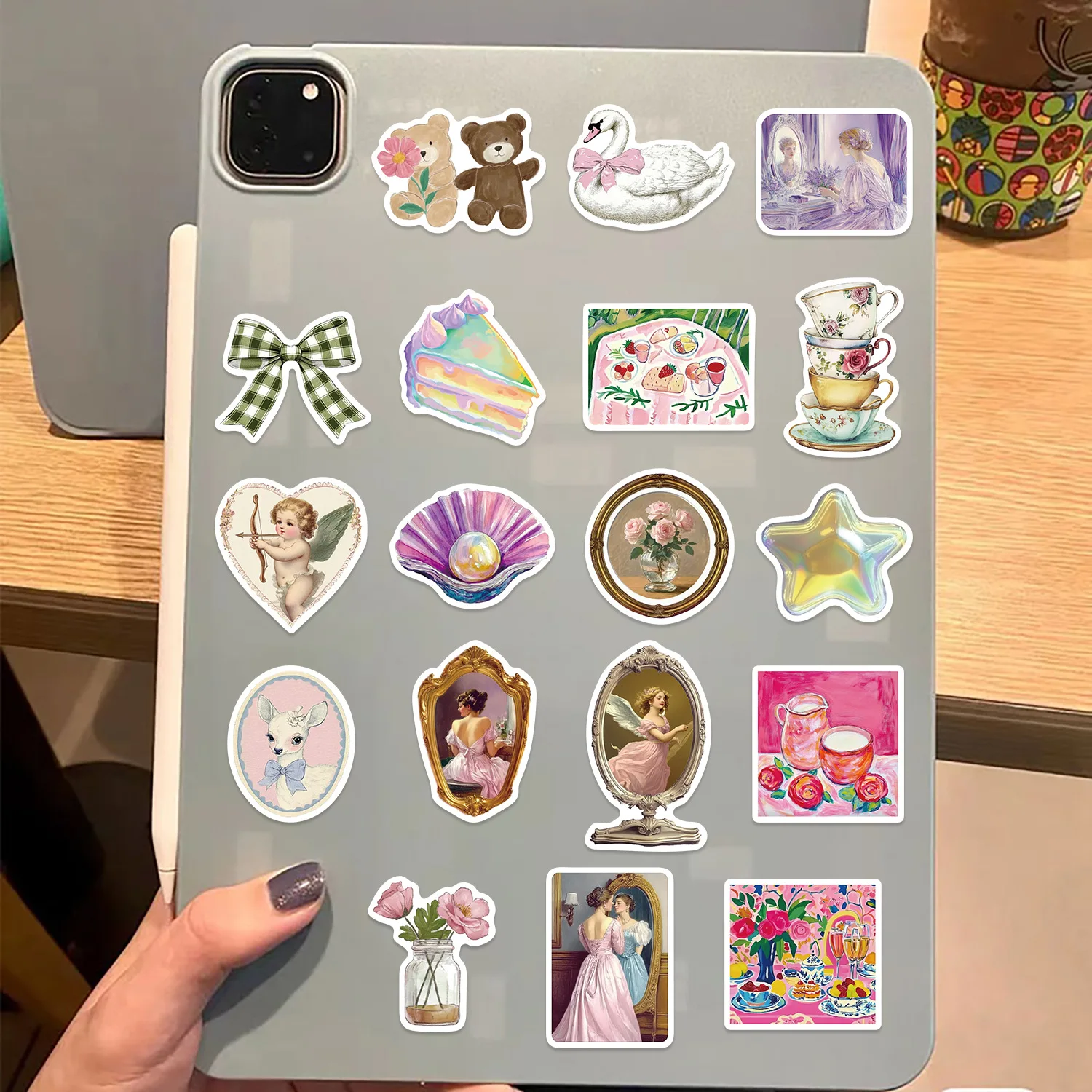 50/100pcs Y2K Girls Pink Aesthetics Graffiti Stickers Phone Guitar Laptop Notebook Suitcase Waterproof Sticker Kids Toys