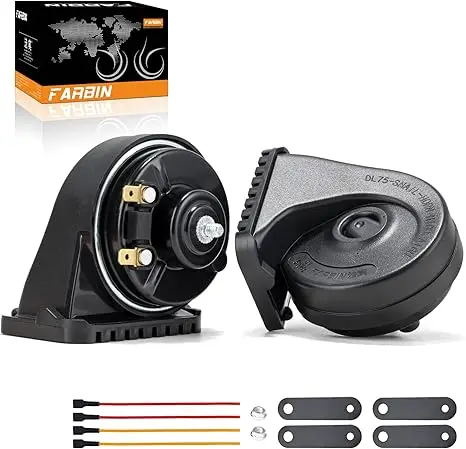 Loud Horn Compatible with BMW 12V Car Horn Loud Dual-Tone Electric Snail Horns Waterproof Special Interface