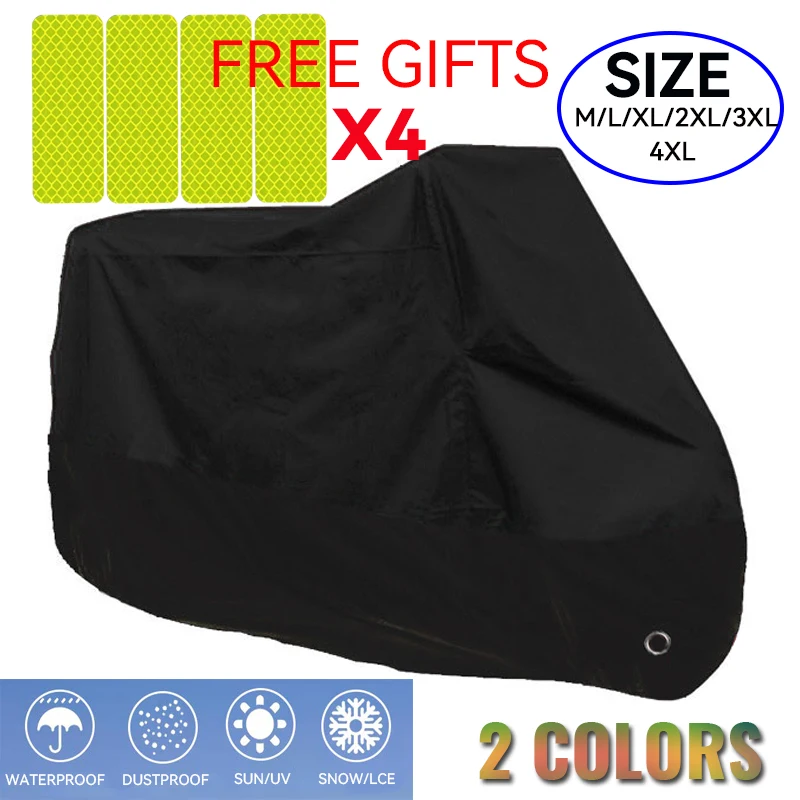 Motorcycle Cover Winter Tarpaulin Cover Cloth Moto Scooter Rain Cover Protector Waterproof Rain Dustproof Bike Bicycle Case Tent