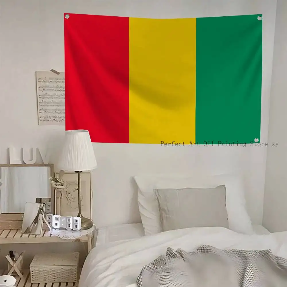 Mali-Flagge, Banner, Vier-Loch-Flagge, Polyester, Outdoor-Dekoration, Raumästhetik
