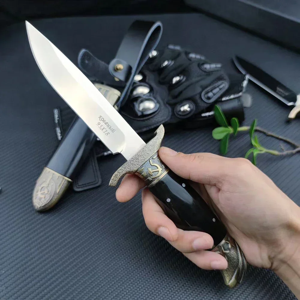 NEW Russian Ussr Finka NKVD Fixed Blade Knife 7CR13Mov Blade Resin Handle Outdoor Survival Hunting Fruit Knives Tactical Tools