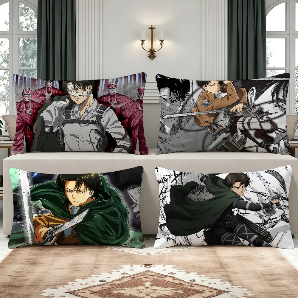 Anime Attack On Titan Levi Ackerman cushion cover Decorative For Sofa Office Bedroom Suitable For Bed Lumbar Support Pillows