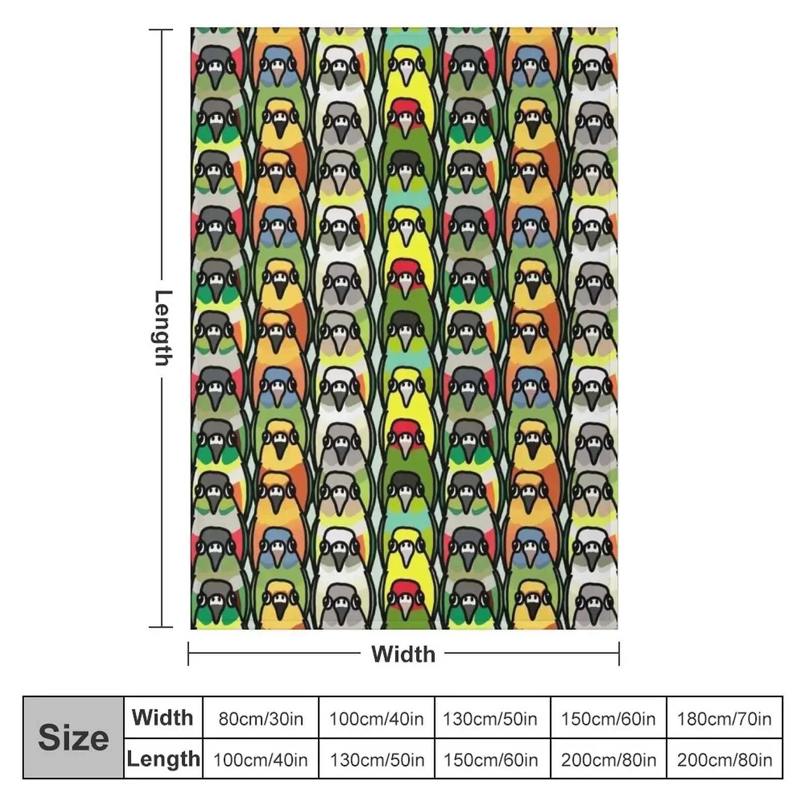 Conure pattern Throw Blanket Decorative Sofas manga Softest Soft Big Luxury Thicken Loose Blankets