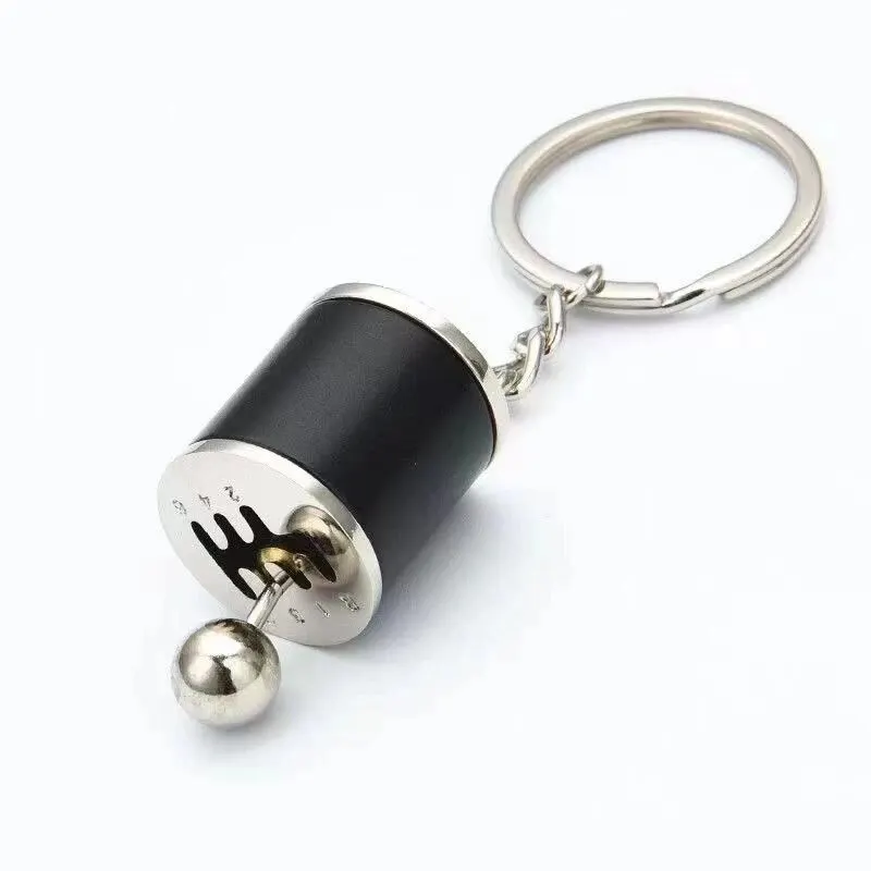 Mini Turbo Turbocharger Keychain Car-styling Keyring Gear Gearbox Pendant Keychain Stick Knobs Keyring Shift Metal Key Ring