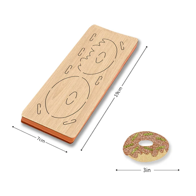 Xx127 3-inch Donut Mold Wooden Cutting Dies Suitable For Most Cutting Machines