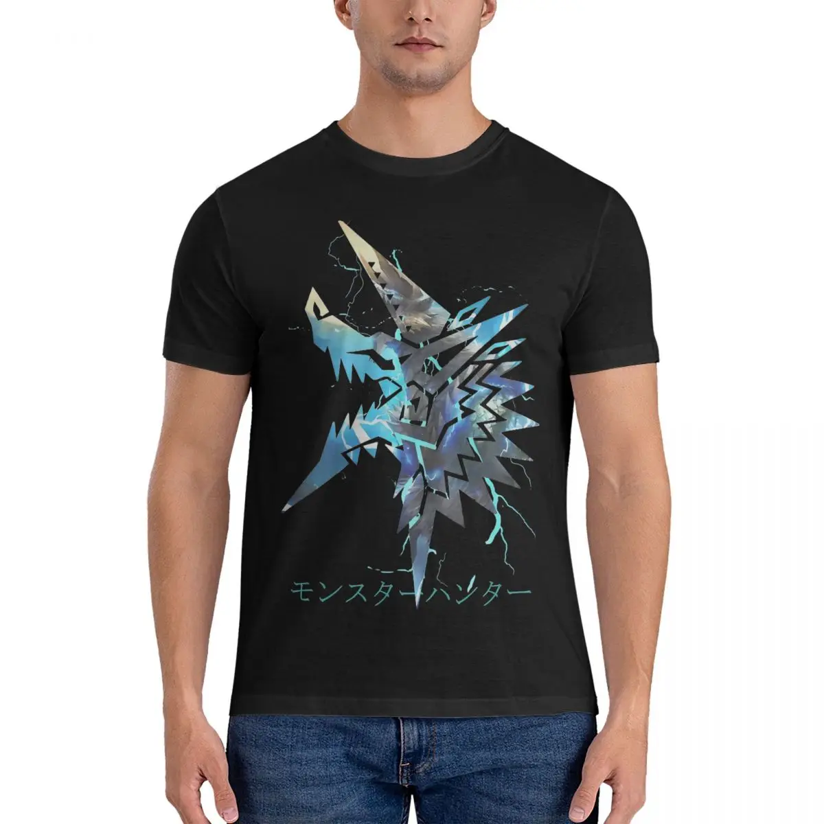 Monster Hunter - Zinogre T-Shirt Men Women Fashion 100% Cotton Tees Round Neck Short Sleeve T Shirts Plus Size Tops