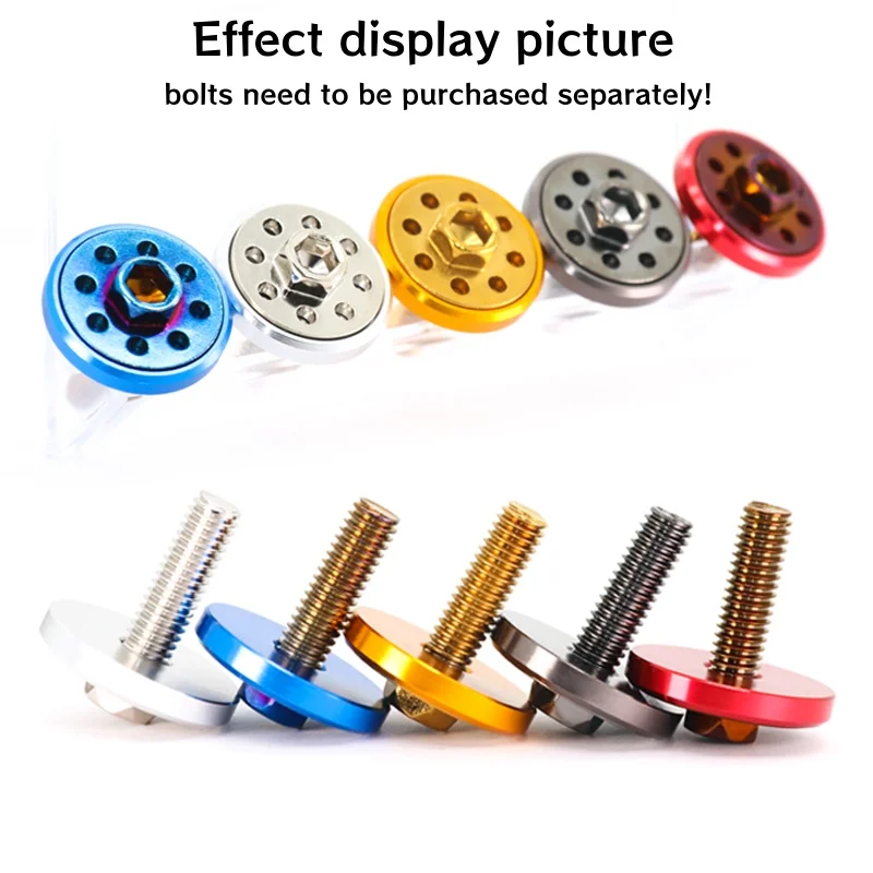 M6 Aluminum Alloy Washers/gasket For Diy Bike Motorcycle Car Decorative Washers Large Size/multi Color 5
