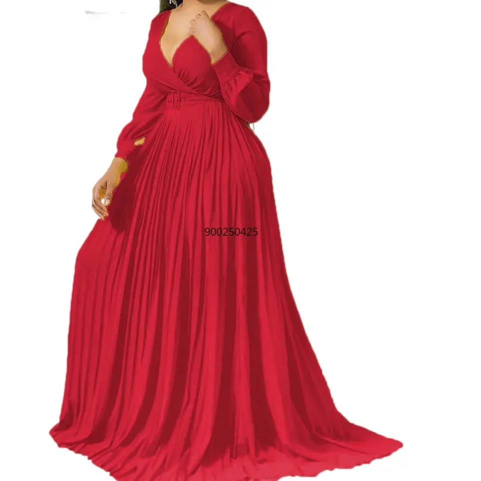 

6 Colors African Dresses for Women Dashiki dress Pleated Long Maxi Dress Party Robe Africaine Femme Clothes African Dress 5XL