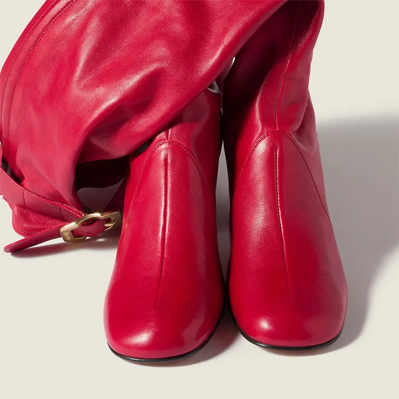 

2026, женские крутые ботинки до середины икры на танкетке и высоком каблуке 6,5 см, модные женские ботинки большого размера на весну и лето