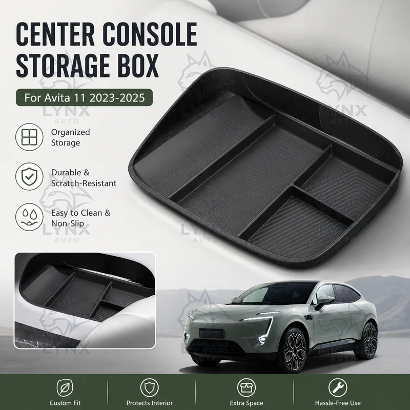 For Avita 11 Center Console Storage Box, Car Organizer, Automotive Accessories, Compatible with 2023-2025 Models