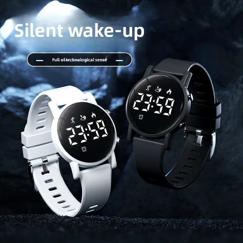 2026 New LED Men Swimming Waterproof Multifunctional Light Smart Electronic Watch Fitness Step Count Timer Night Run Vibration