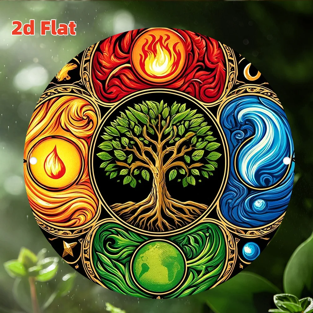 Retro Gaming Life - 2D flache, runde Platte mit vier