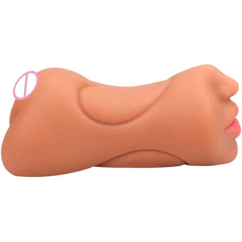 3 in 1 3D Textured Male Sex Toys with Sexy Mouth Realistic Vagina Tight Anal Anus Sex Doll Stroker Adult Toys for Sexy Adult Men