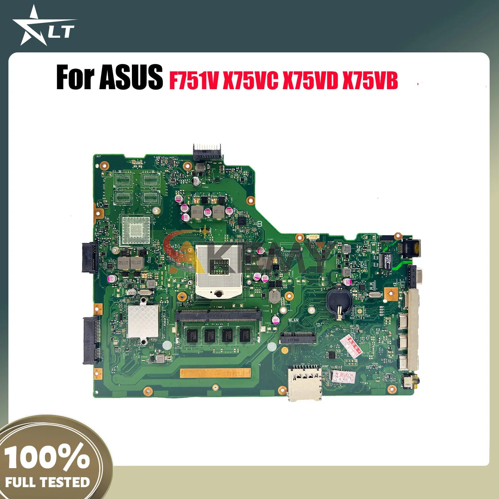 

Материнская плата для ноутбука X75VD для ASUS VivoBook X75V X75VD X75VB X75VC F751V, материнская плата для ноутбука, в наличии, 100% тестирование, ОК, быстрая доставка