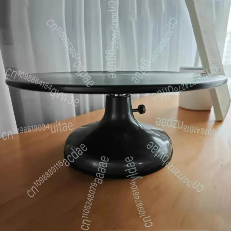 حامل تثليج دوار شديد التحمل مع قاعدة قفل لصقيع وتزيين وخبز - قرص دوار للكيك التجاري