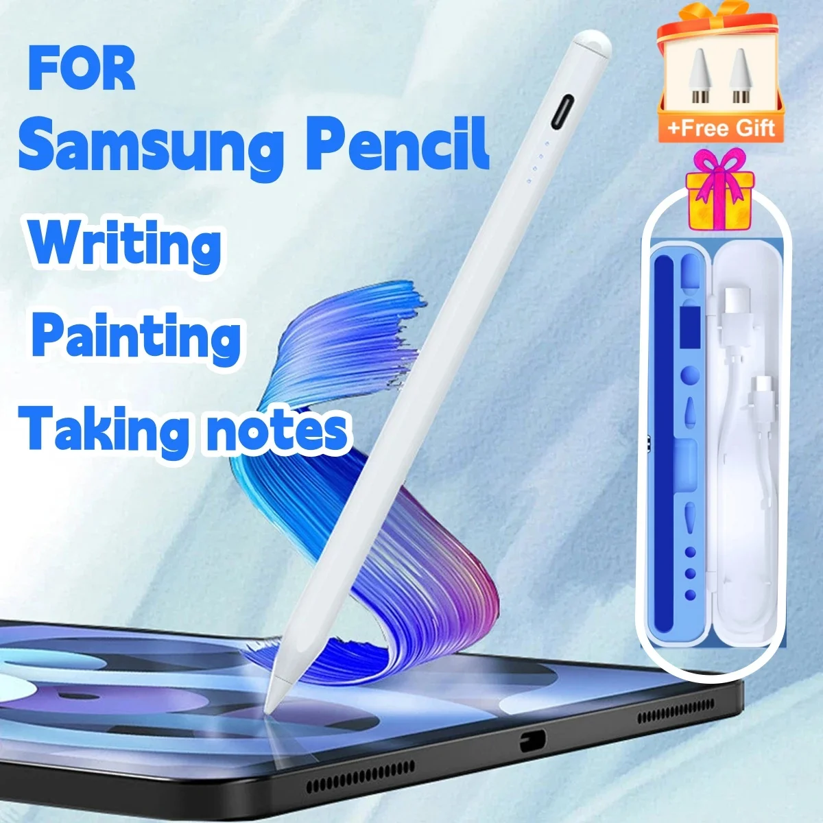 

For Samsung Pencil For Galaxy Tab A9 A9Plus A8 X200 P610 A7 Lite S10 S9 Xiaomi Lenovo Huawei Android Stylus Pen Touch Screen Pen
