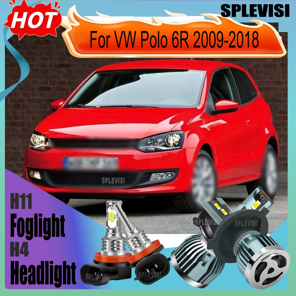 

9003 H11 Headlight Foglight Lifespan 60000hrs Waterproof IP68 For VW Polo 6R 2009 2010 2011 2012 2013 2014 2015 2016 2017 2018