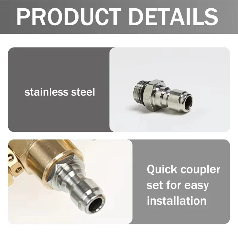 Connettore per idropulitrice Presa a connessione e disconnessione rapida da 1/4 di pollice con adattatore maschio e femmina con filettatura M14
