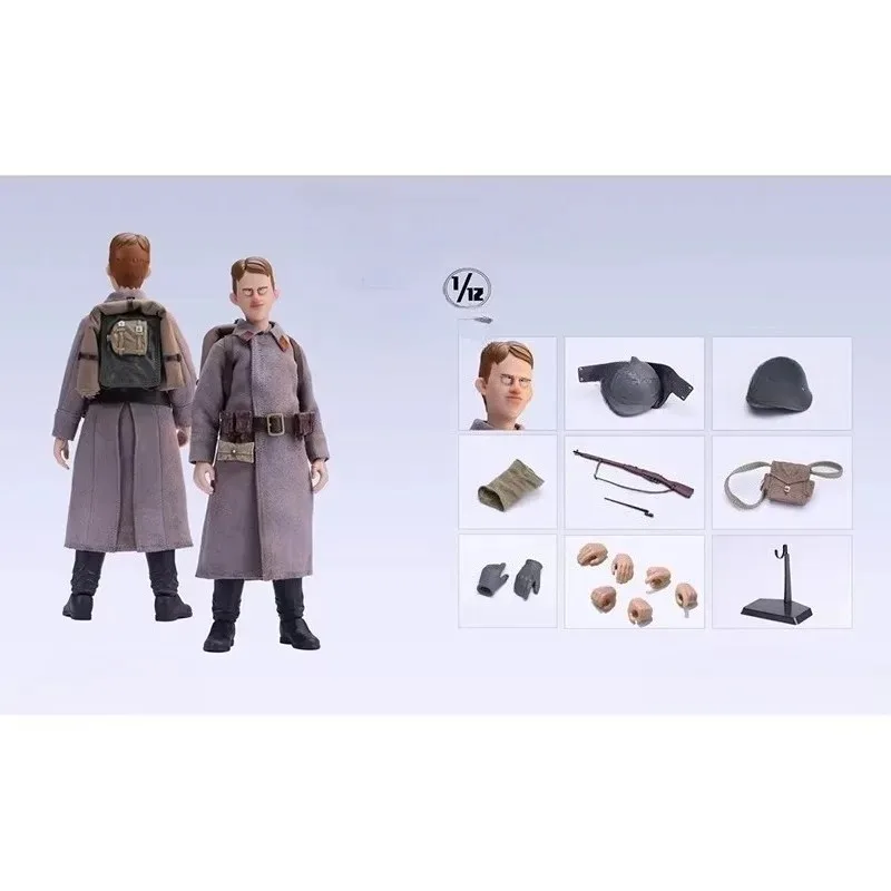 

BGS024 BGS025 Фигурки солдат Второй мировой войны в масштабе 1/12, серия Big Head Bean-Goal, полный набор, модели для коллекционирования и демонстрации