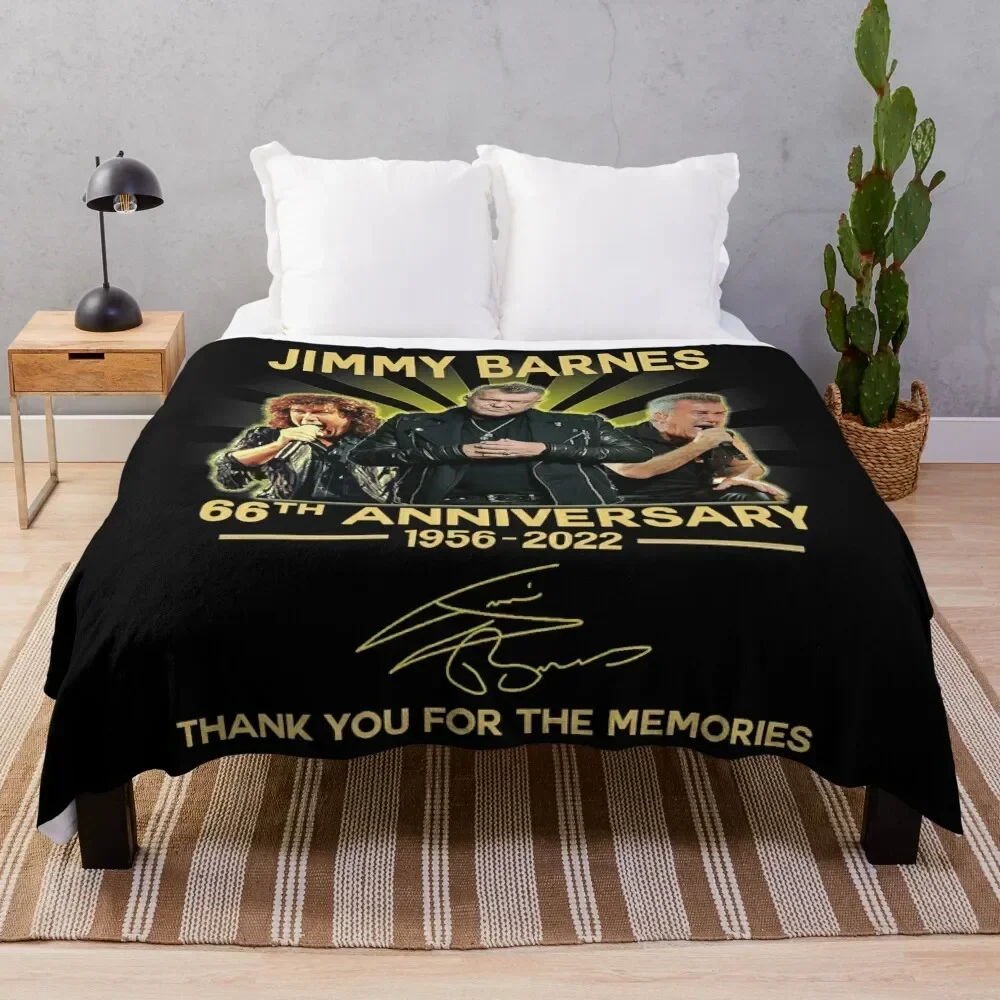 

thank you for the memories 66th anniversary- jimmy t-shirt barnes Classic Throw Blanket Plaid on the sofa Decoratives Blankets