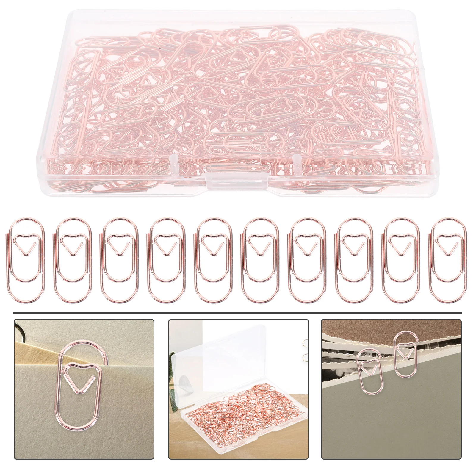 150 szt. Małe metalowe spinacze do papieru, unikalne i urocze, do notatek, albumów, pakowania prezentów, artykuły biurowe, trwały design.