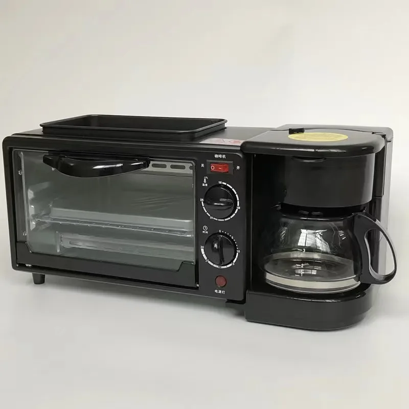 Kitchenettes Use 3-in-1 Versatile Breakfast Maker Includes Coffee, Griddle, and Toaster Function