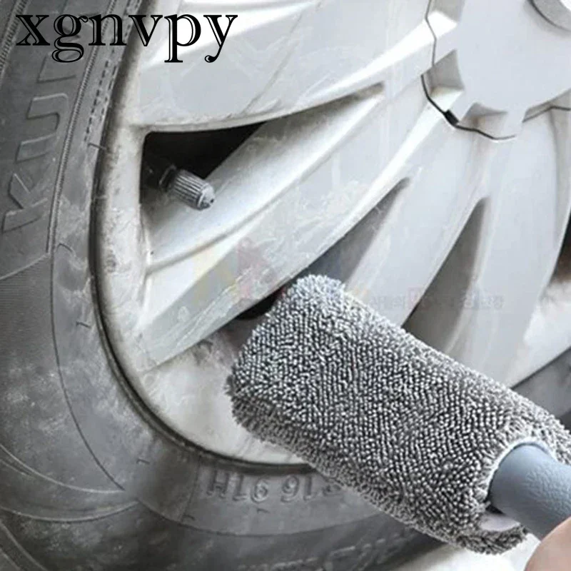 

xgnvpy Tire brush Fiber car wheel brush twist braid cloth wipe car cleaning supplies make cleaning easier